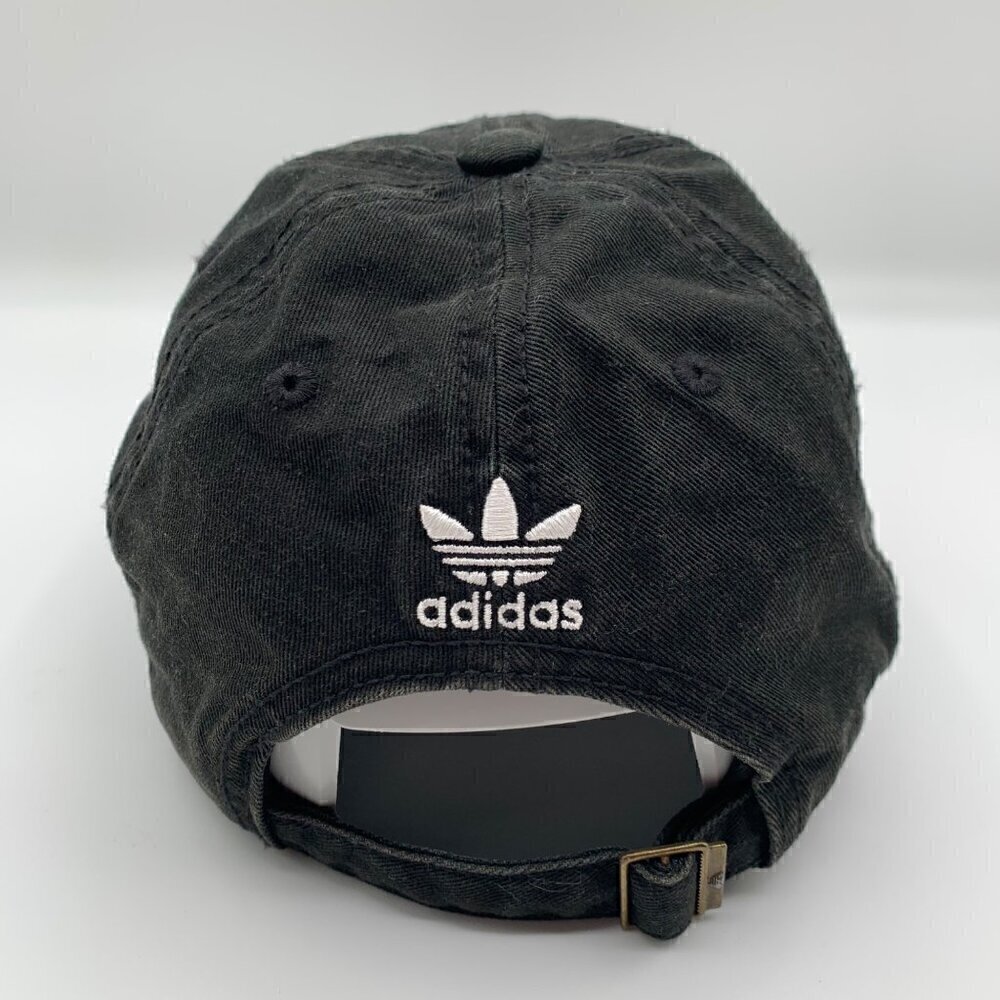 Adidas Womens Black White Relaxed Fit Adjustable Strapback Hat - Picture 3 of 5
